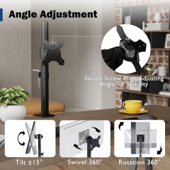 BONTEC Monitor Halterung, Tischhalterung Für 13-34 Zoll Bildschirme, Voll Beweglicher, Ergonomisches Design, Höhenverstellung, Für Gaming & Bürogebrauch, Unterstützt bis zu 10kg,VESA 75/100 Kompatibel