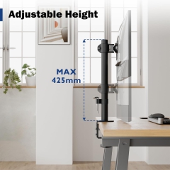 BONTEC Monitor Halterung, Tischhalterung Für 13-34 Zoll Bildschirme, Voll Beweglicher, Ergonomisches Design, Höhenverstellung, Für Gaming & Bürogebrauch, Unterstützt bis zu 10kg,VESA 75/100 Kompatibel