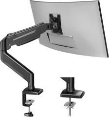 BONTEC Monitor Halterung für 13-32 Zoll Bildschirm Hält 3-9 kg, Gasdruckfeder Arm, Neigbar, Schwenkbar, Drehbar, Ergonomischer Bildschirmhalterung 1 Monitor mit Kabelführung, VESA 75/100mm