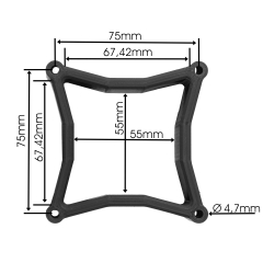 VESA Abstandshalter 75x75mm - 30mm Distanz - inkl. Schrauben - kompatibel mit vielen Monitoren (Odyssey G5 Adapter)