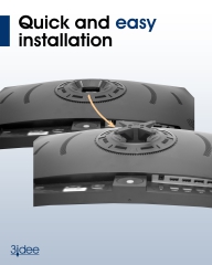VESA Adapter kompatibel mit ODYS Monitor (Q27, Q27 Pro) - 75x75mm