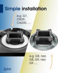 VESA Adapter kompatibel mit Samsung Monitor (Odyssey G9, Neo G9, G8, Neo G8, G7) - 75x75mm
