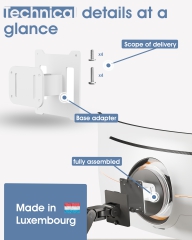 VESA Adapter kompatibel mit Samsung Odyssey Monitor (G9, Neo G9, G8, Neo G8, CRG9, CHG9, CHG90 & mehr) - 100x100mm