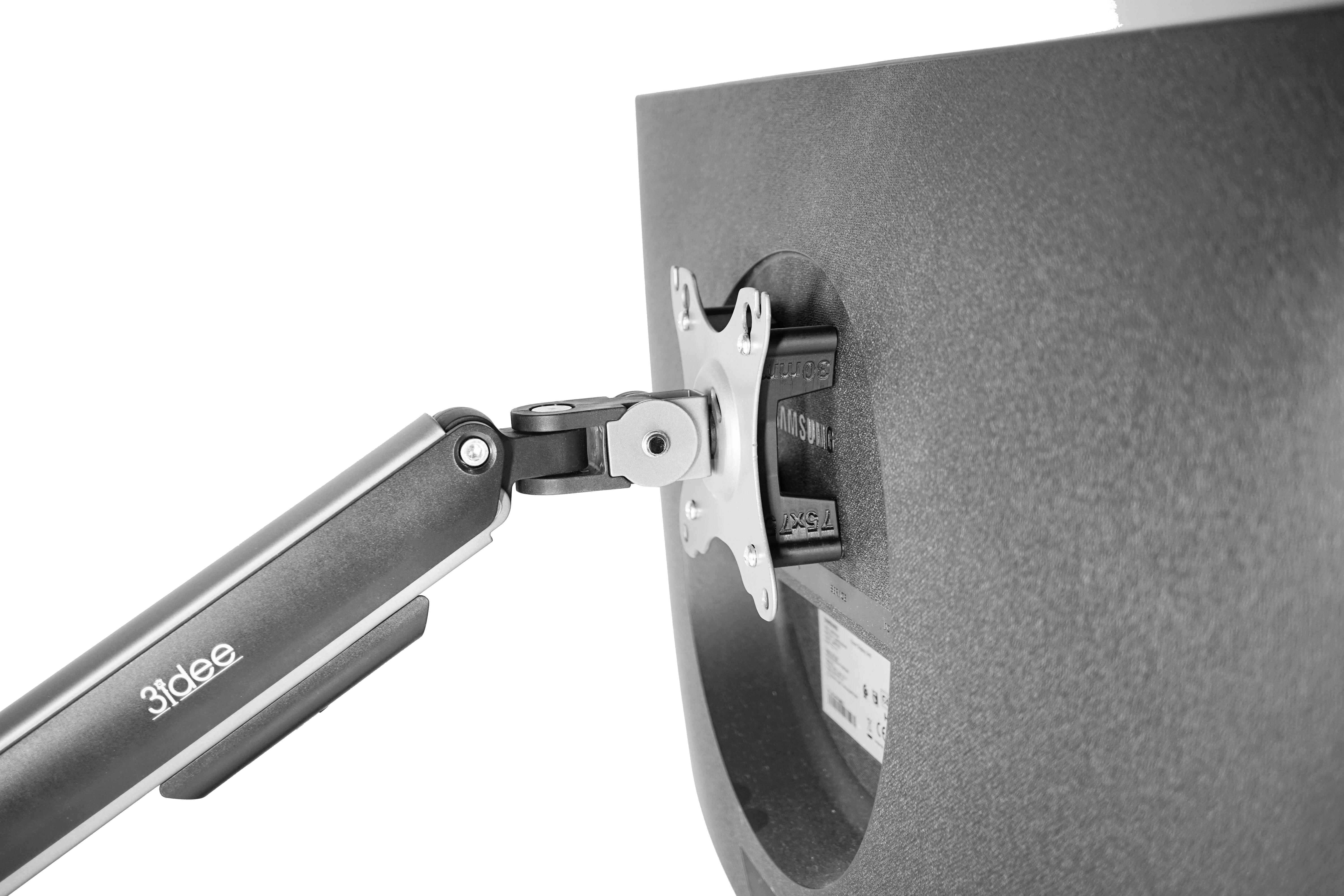 Monitorrückseite mit montiertem VESA Spacer Distanzhalter von 3idee