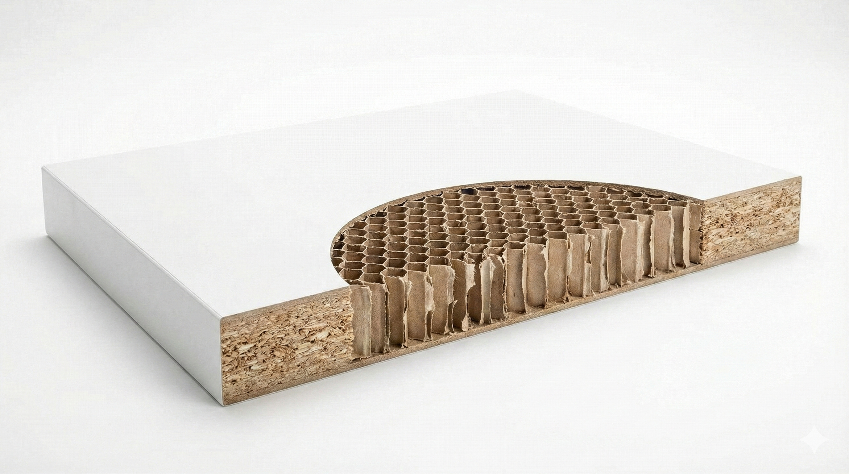 Tischplatte mit Wabenstruktur innen